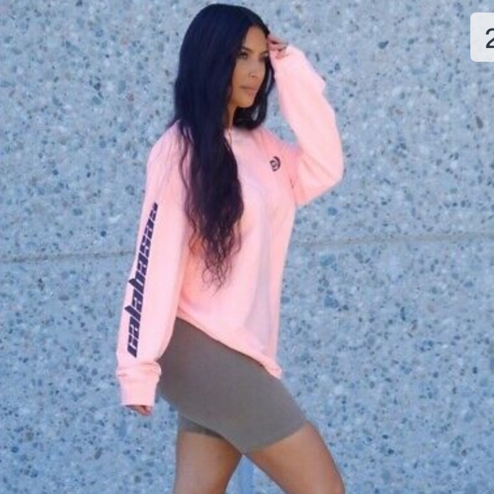 YEEZY Calabasas Long Sleeve Tee in Neon Orange 🔥